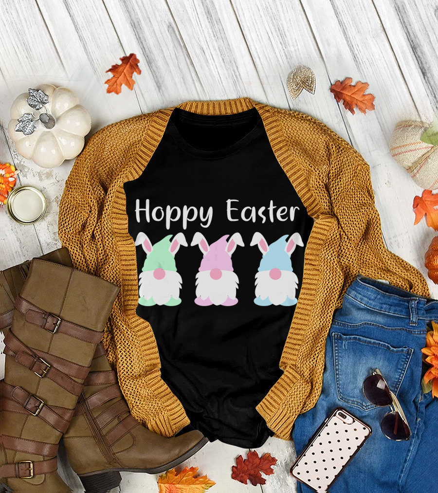 Hoppy Easter Bunny Gnome Trio T-Shirt