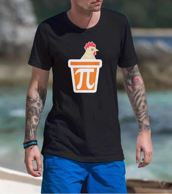 Chicken In Pi Symbol Bucket T-Shirt