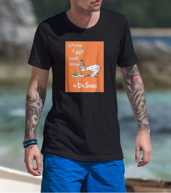 Dr. Seuss Green Eggs And Ham By Dr. Seuss Book Cover T-Shirt