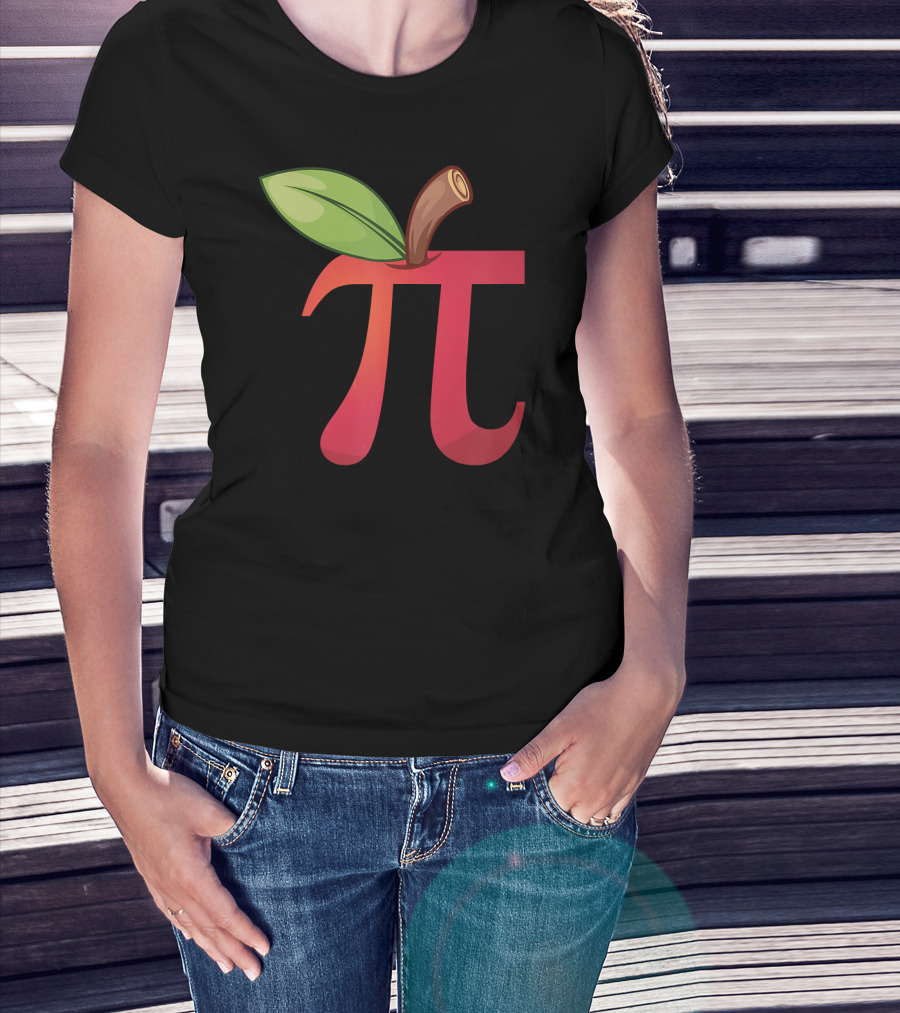 Apple Pi Math Lovers Math Teachers Pi Day Enthusiasts T-Shirt