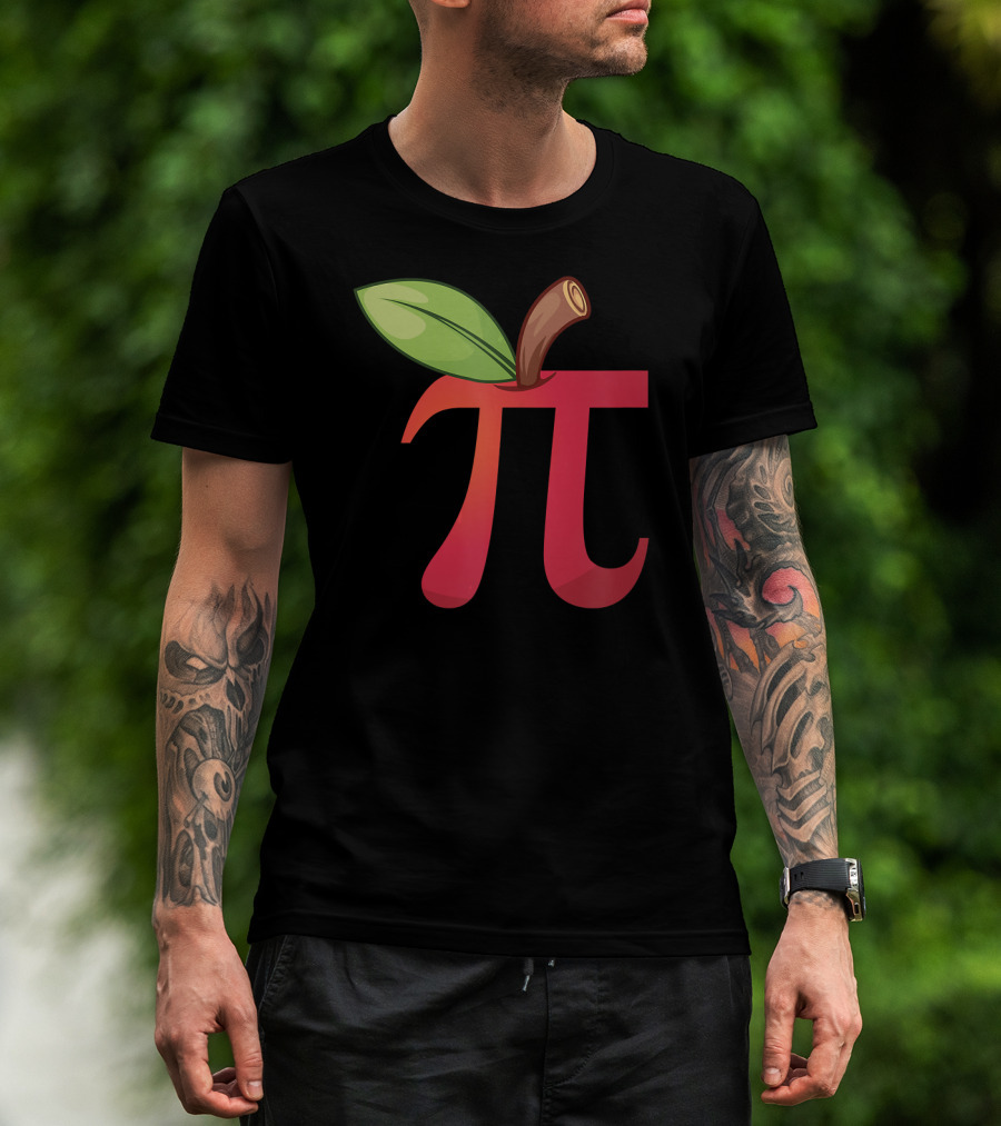 Apple Pi Math Lovers Math Teachers Pi Day Enthusiasts T-Shirt