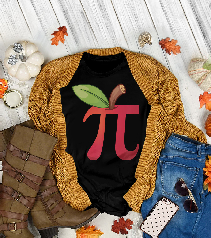 Apple Pi Math Lovers Math Teachers Pi Day Enthusiasts T-Shirt