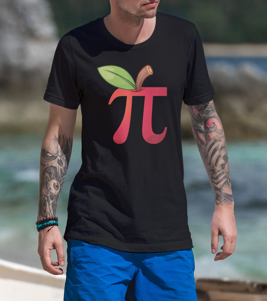 Apple Pi Math Lovers Math Teachers Pi Day Enthusiasts T-Shirt