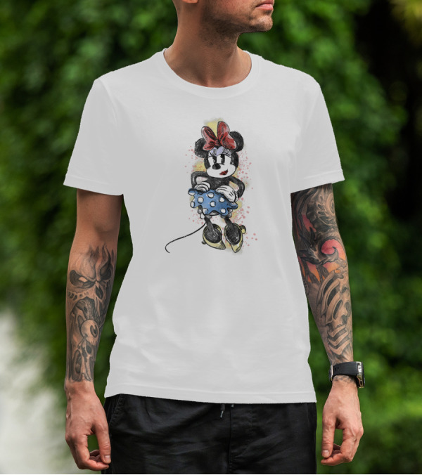 Disney Mickey And Friends Minnie Mouse Sketch Sparkle Dress T-Shirt