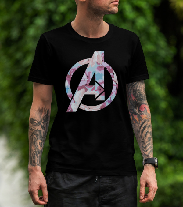 Marvel Avengers Floral Super Hero T-Shirt