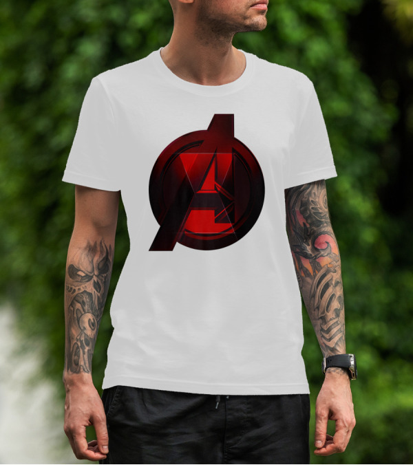 Black Widow Avengers Logo Marvel T-Shirt