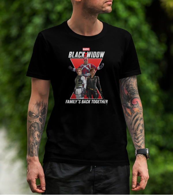 Marvel Black Widow Family's Back Together Group Shot T-Shirt