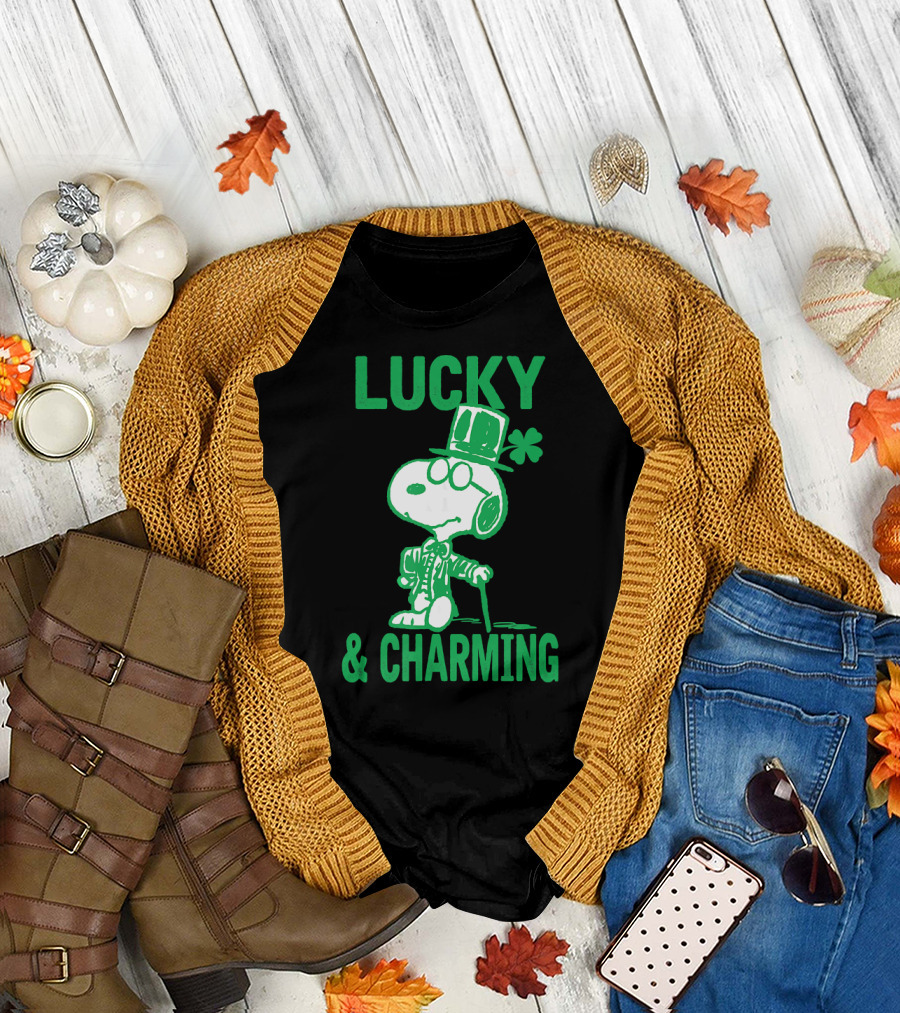 Lucky and Charming Peanuts St Patrick's Day T-Shirt