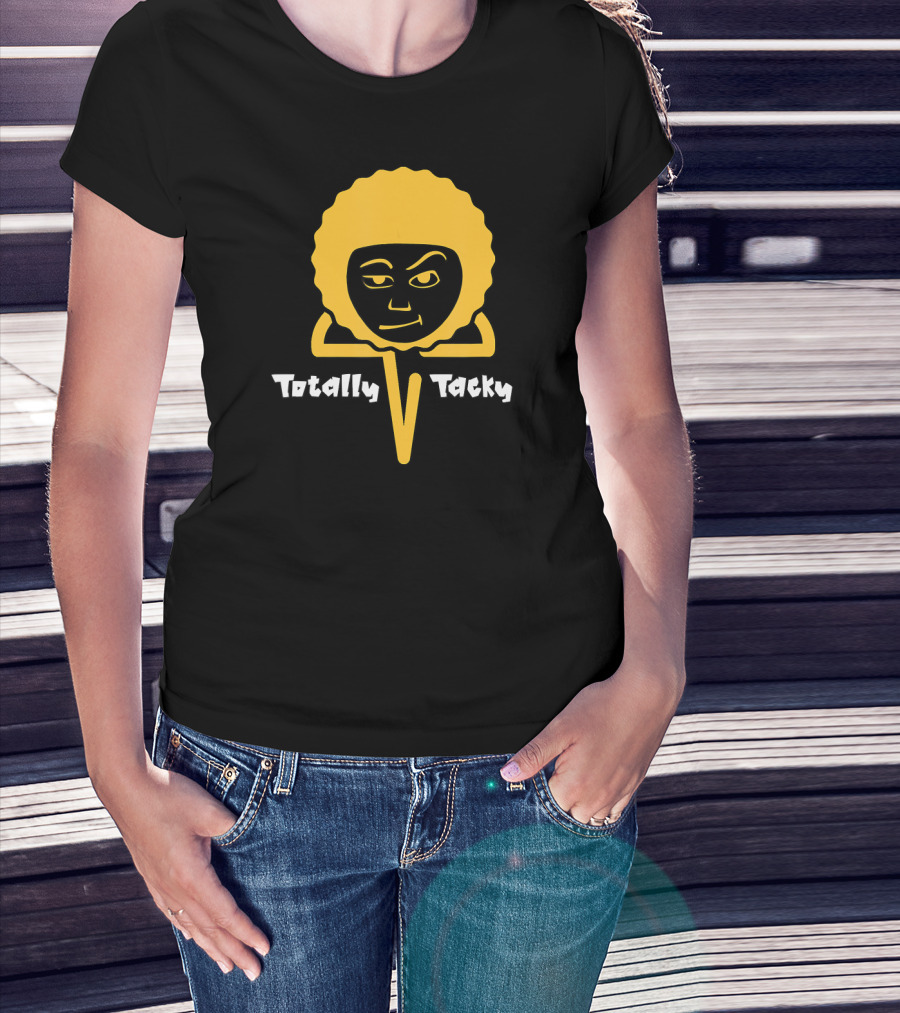 Totally Tacky Retro Smirking Yellow Afro Face T-Shirt