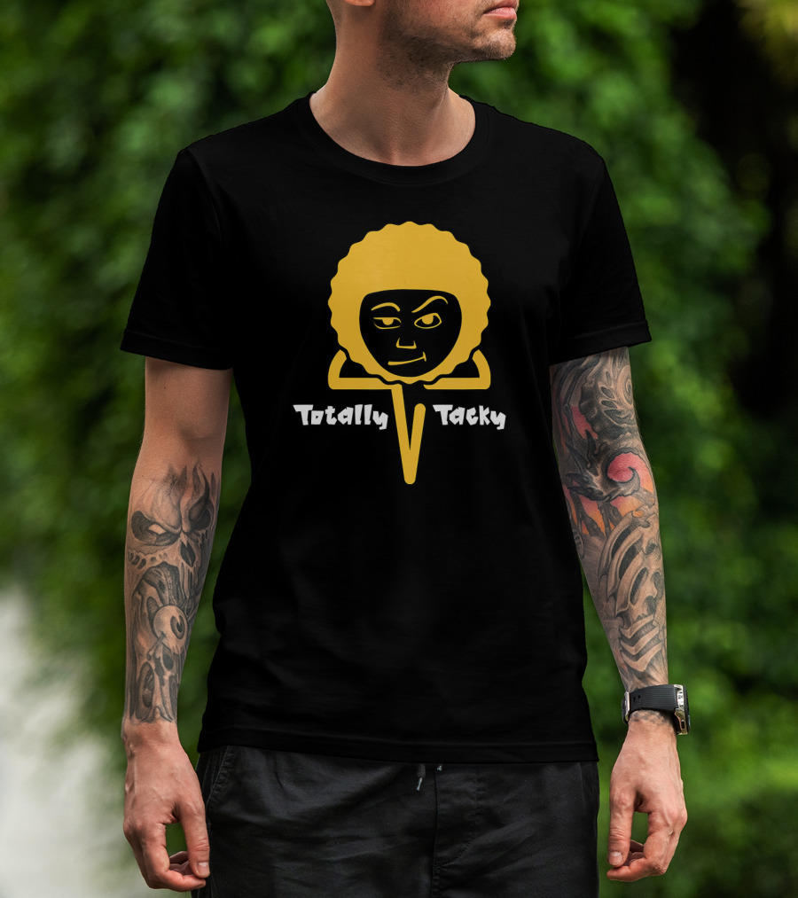 Totally Tacky Retro Smirking Yellow Afro Face T-Shirt