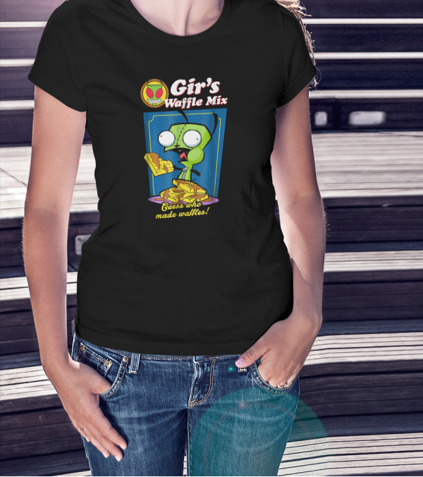 Gir's Waffle Mix Guess Who Made Waffles Invader Zim T-Shirt