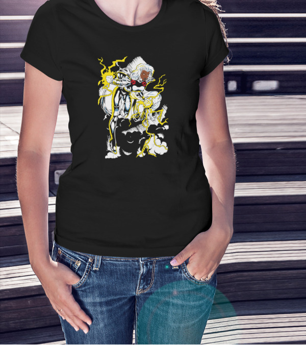 Marvel X Men Storm Lightning Action Pose T-Shirt