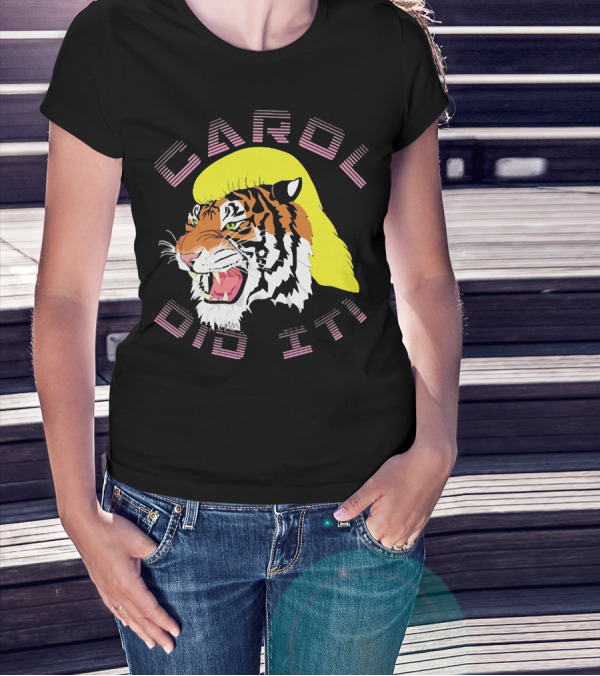 CAROL DID IT Tiger With Yellow Hair T-Shirt
