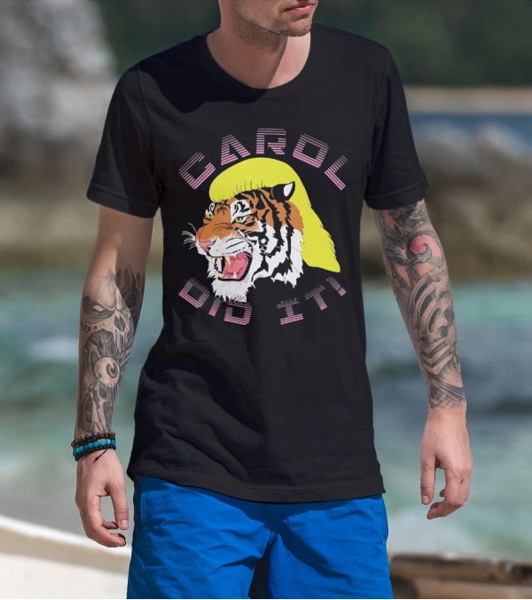 CAROL DID IT Tiger With Yellow Hair T-Shirt