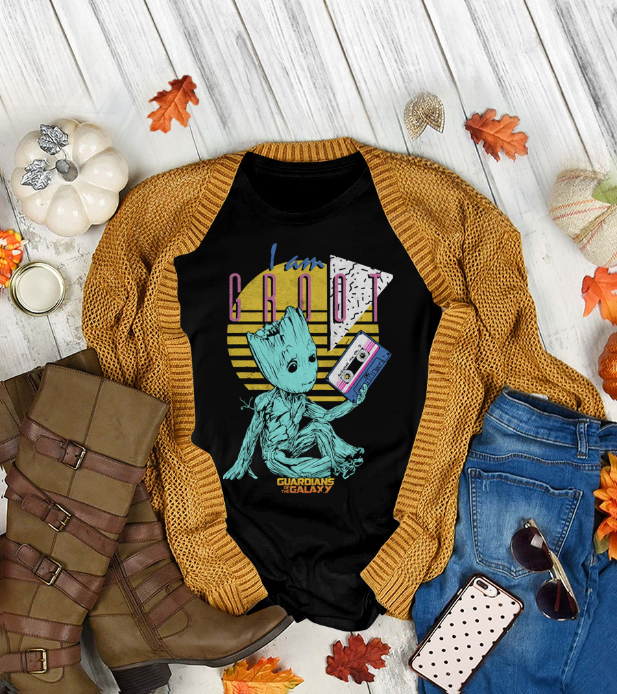I Am Groot Guardians of the Galaxy Mixtape T-Shirt