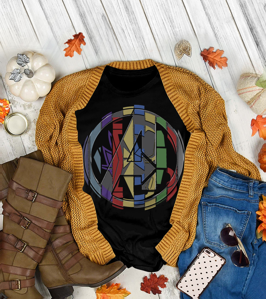 Marvel Avengers Iconic Symbol Badge T-Shirt