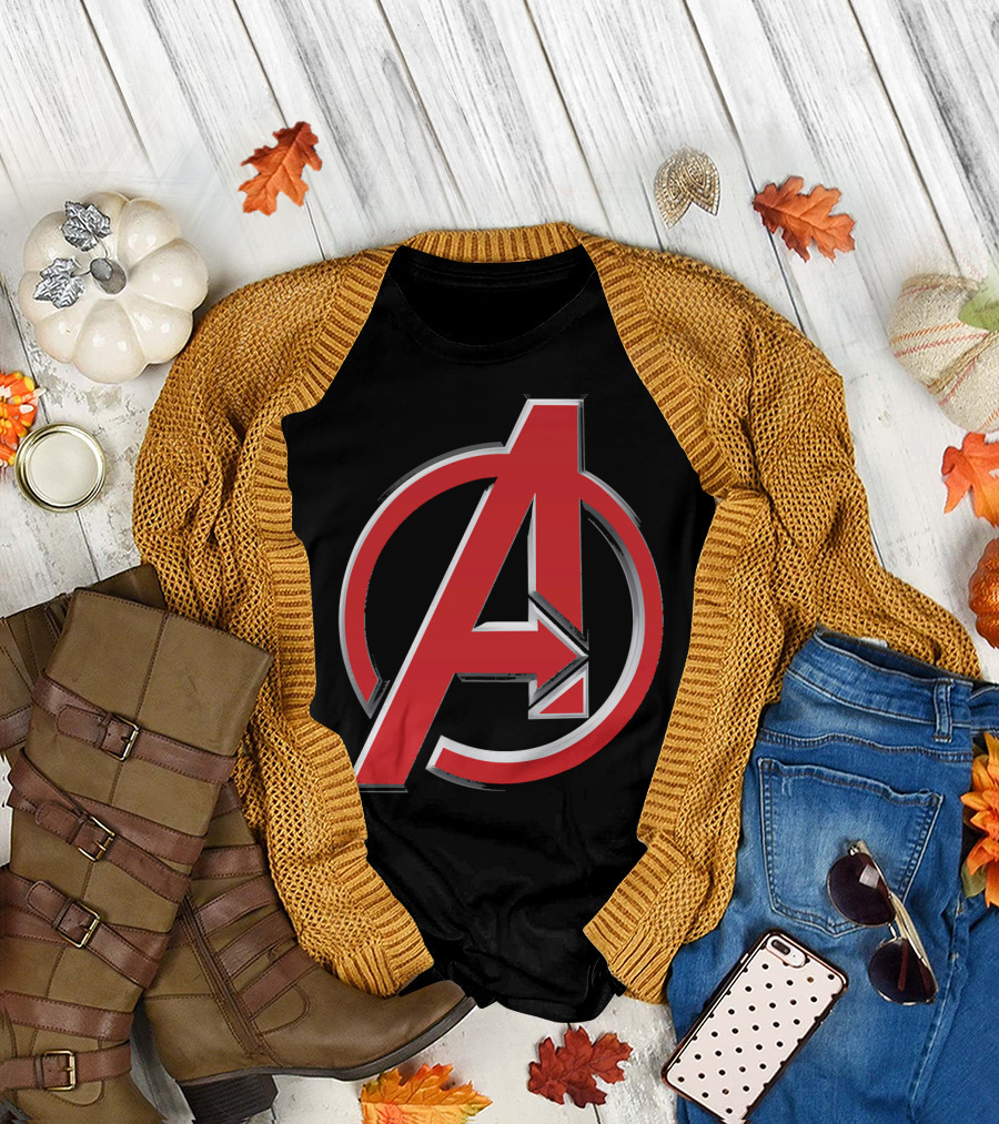 Avengers Red A Emblem Marvel Iconic T-Shirt