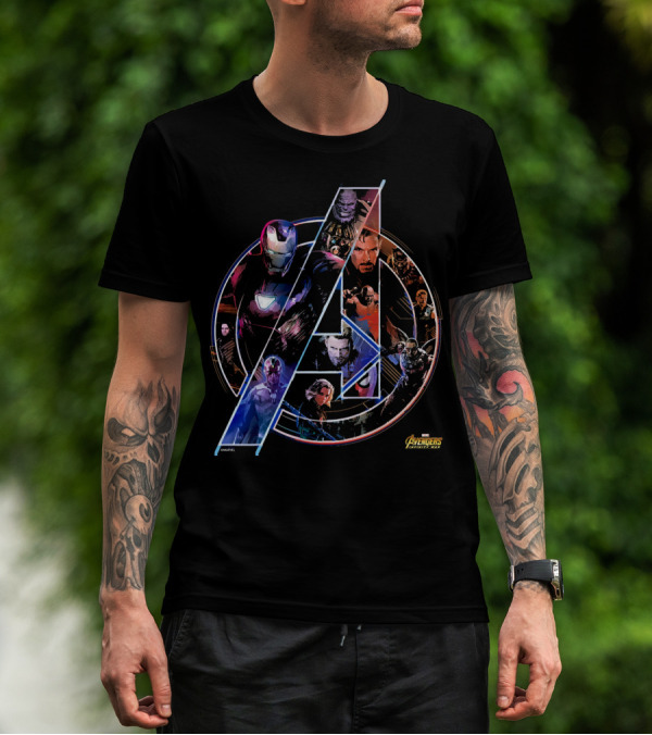 Marvel Avengers Infinity War Iconic Heroes And Villains Collage T-Shirt