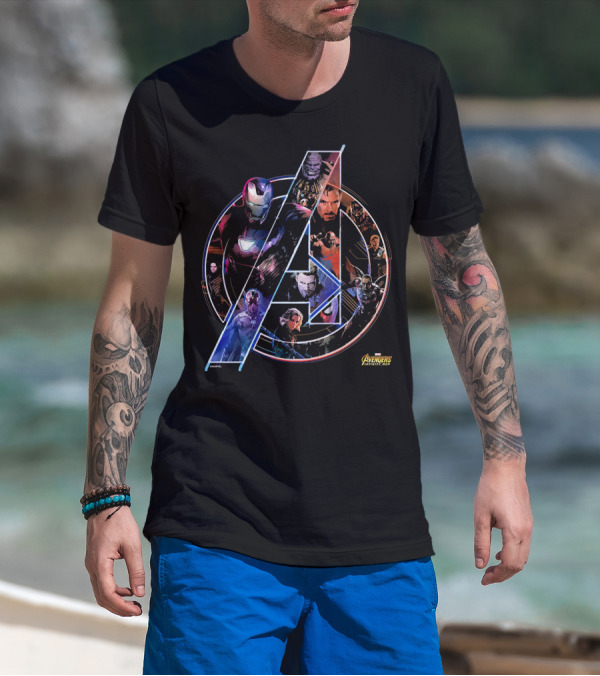 Marvel Avengers Infinity War Iconic Heroes And Villains Collage T-Shirt