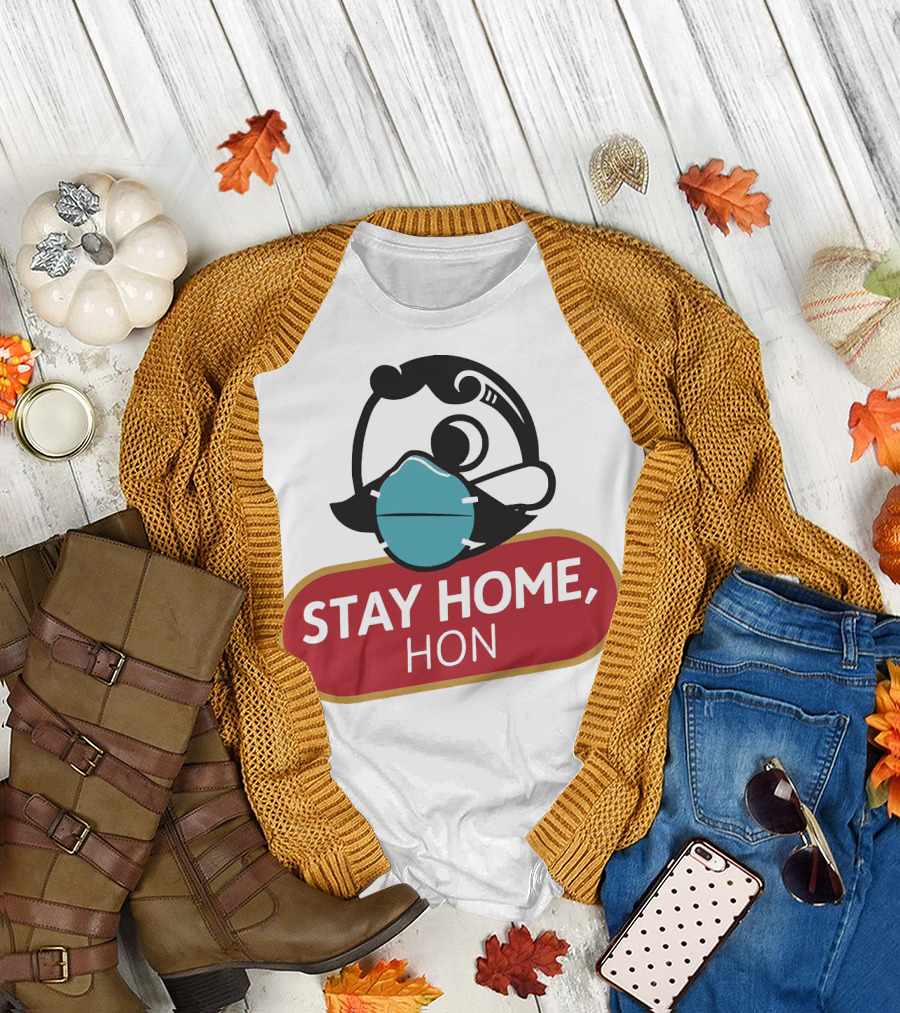 Stay Home Hon Rosie the Riveter Mask T-Shirt