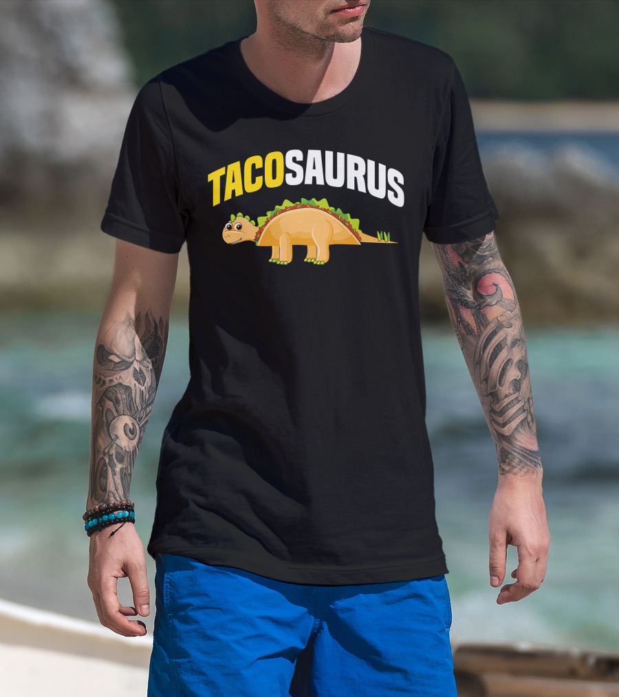 Tacosaurus Funny Dino Taco Lovers Cinco De Mayo T-Shirt