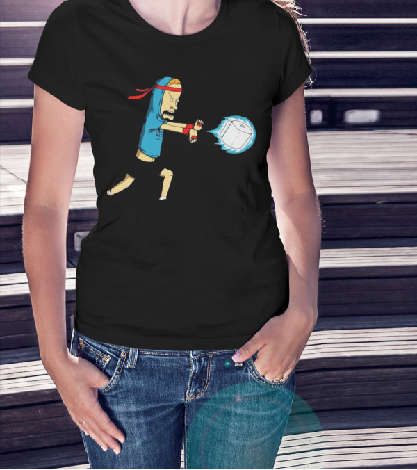Beavis Energy Attack With Toilet Paper Roll T-Shirt