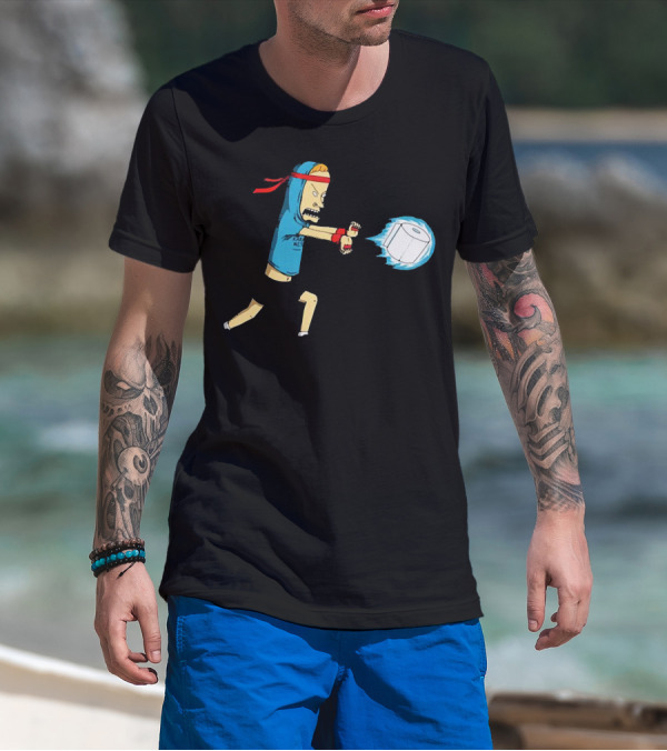 Beavis Energy Attack With Toilet Paper Roll T-Shirt