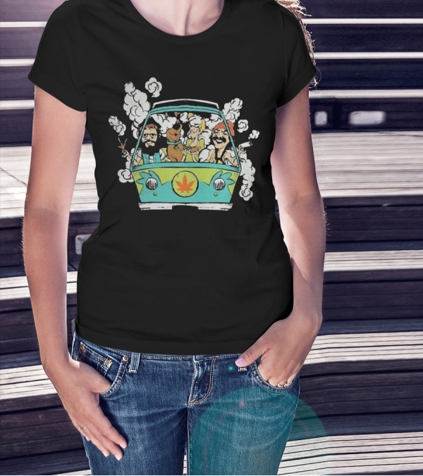 Cheech And Chong Scooby Doo Mystery Machine Smoke Adventure T-Shirt