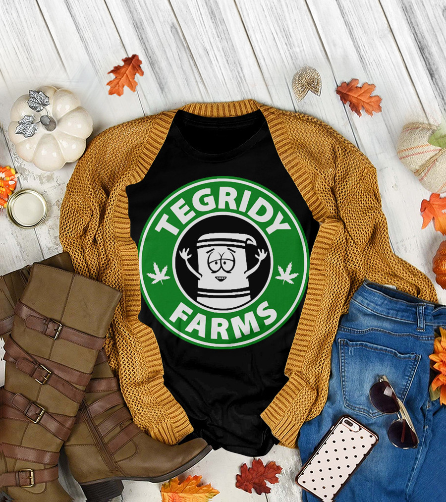 Tegridy Farms South Park Towelie Logo Cannabis Comedy T-Shirt