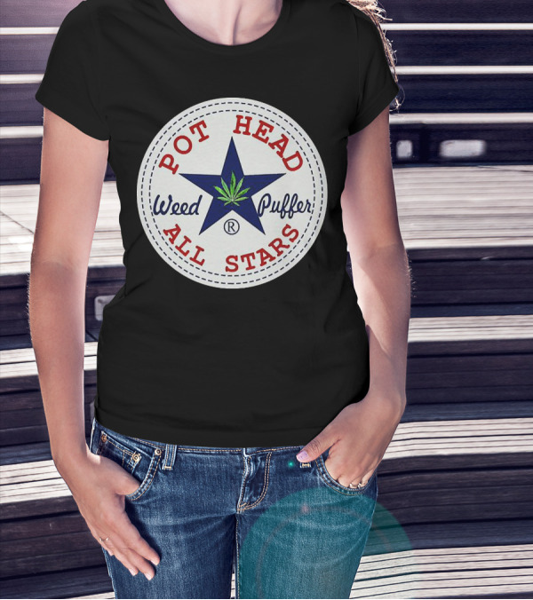 Pot Head All Stars Weed Puffer Star T-Shirt