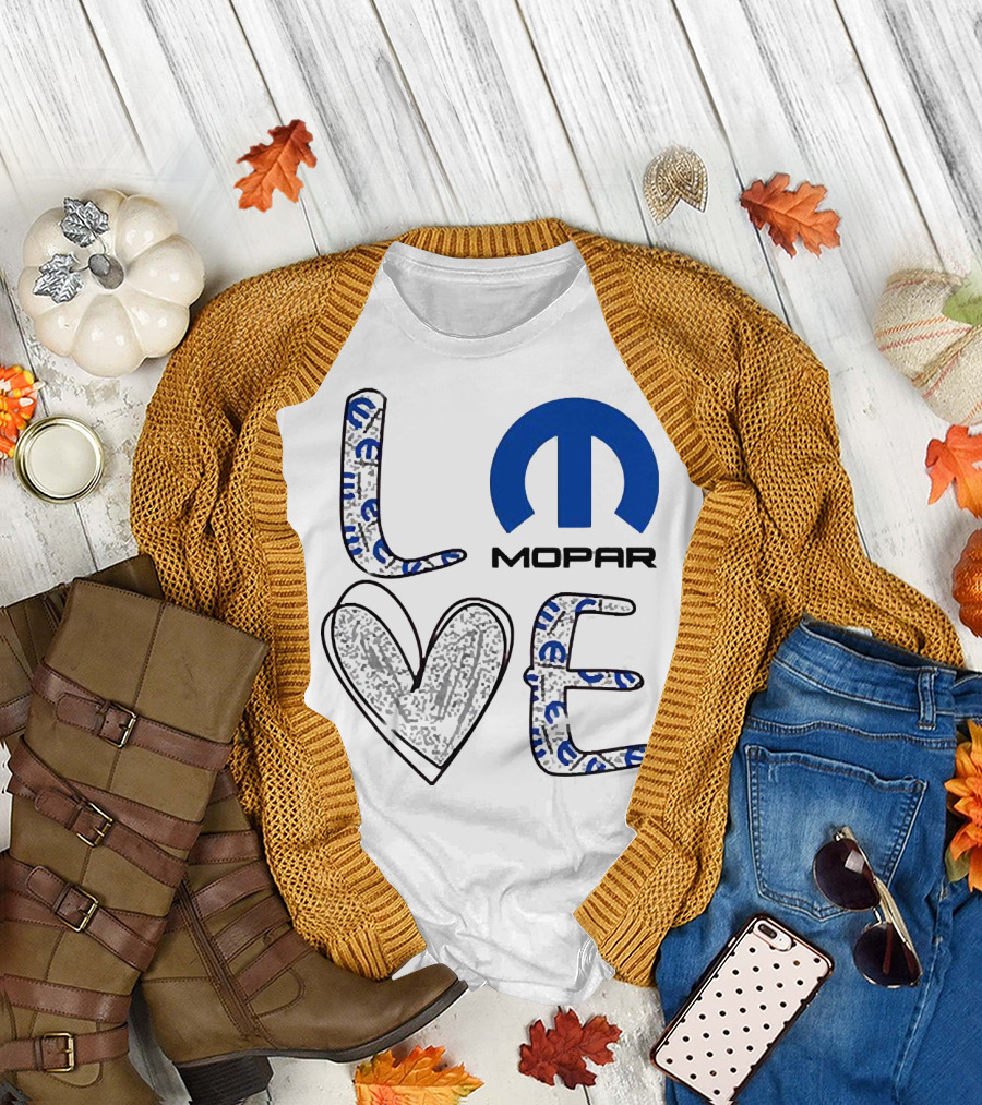 LOVE Mopar Emblem Blue T-Shirt