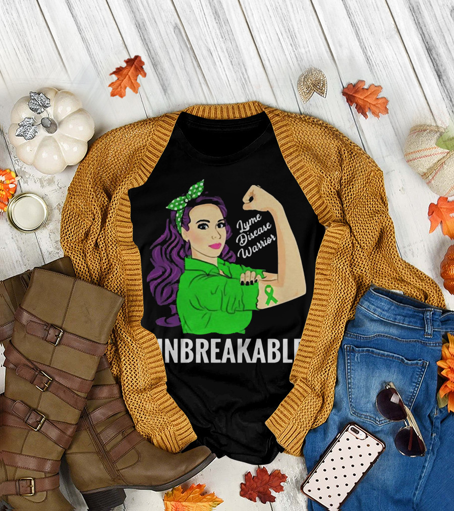 Lyme Disease Warrior Unbreakable Woman T-Shirt