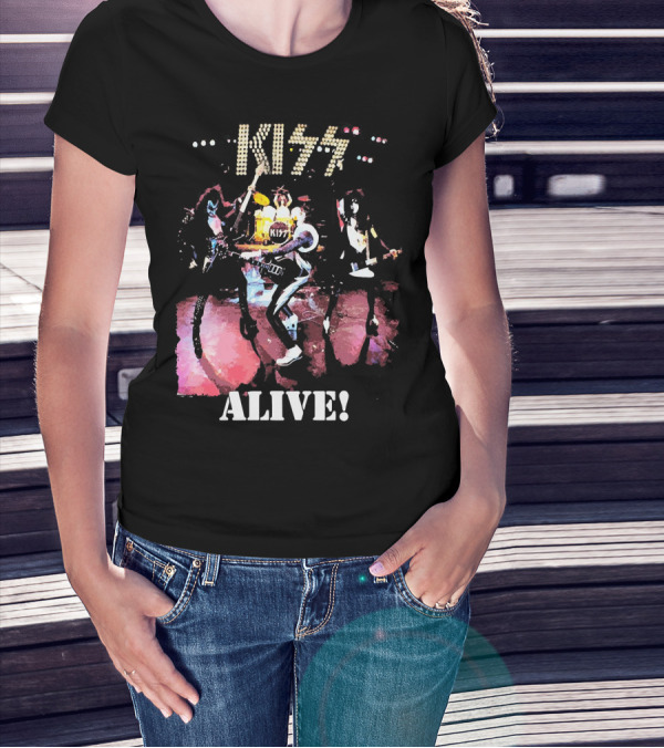 KISS Alive Concert Performance Visual T-Shirt