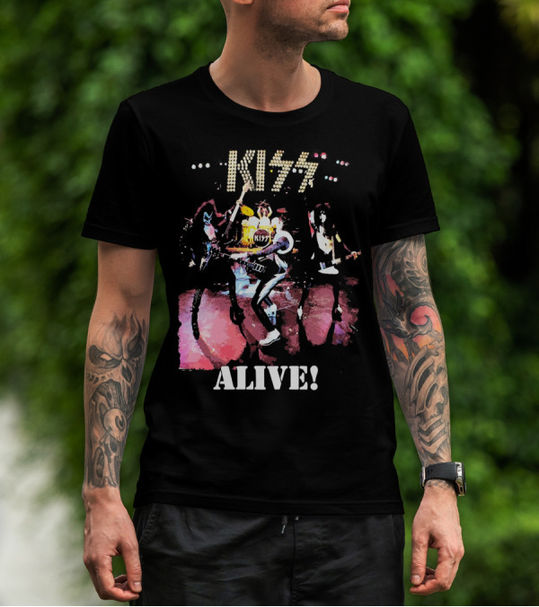 KISS Alive Concert Performance Visual T-Shirt