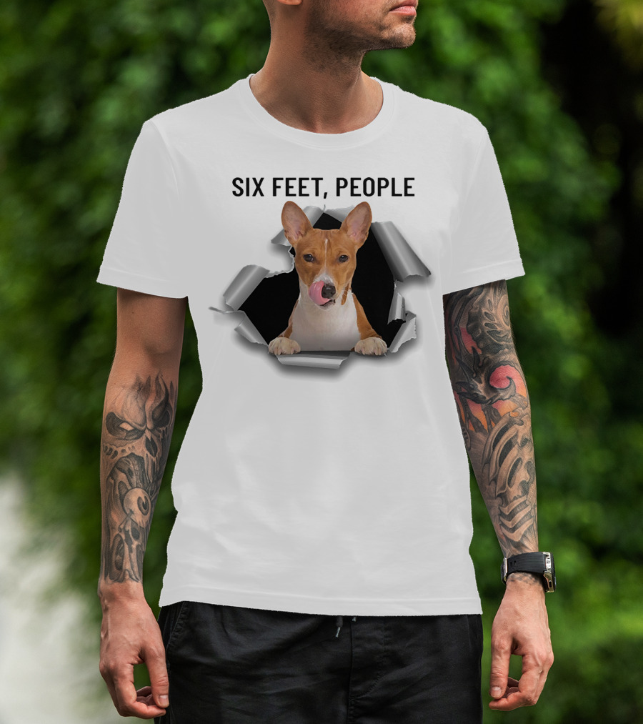 Six Feet People Basenji Torn Ripper T-Shirt