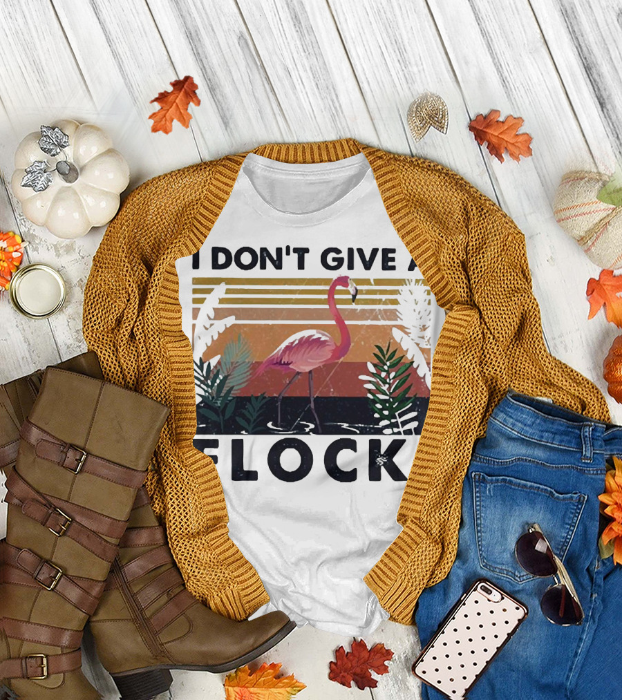 I Don't Give a Flock Flamingo Tropical T-Shirt