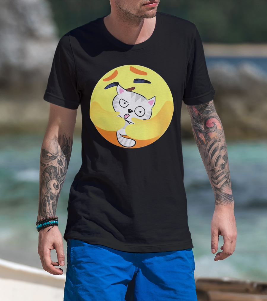 Icon Care Emoji Embrace Cat T-Shirt