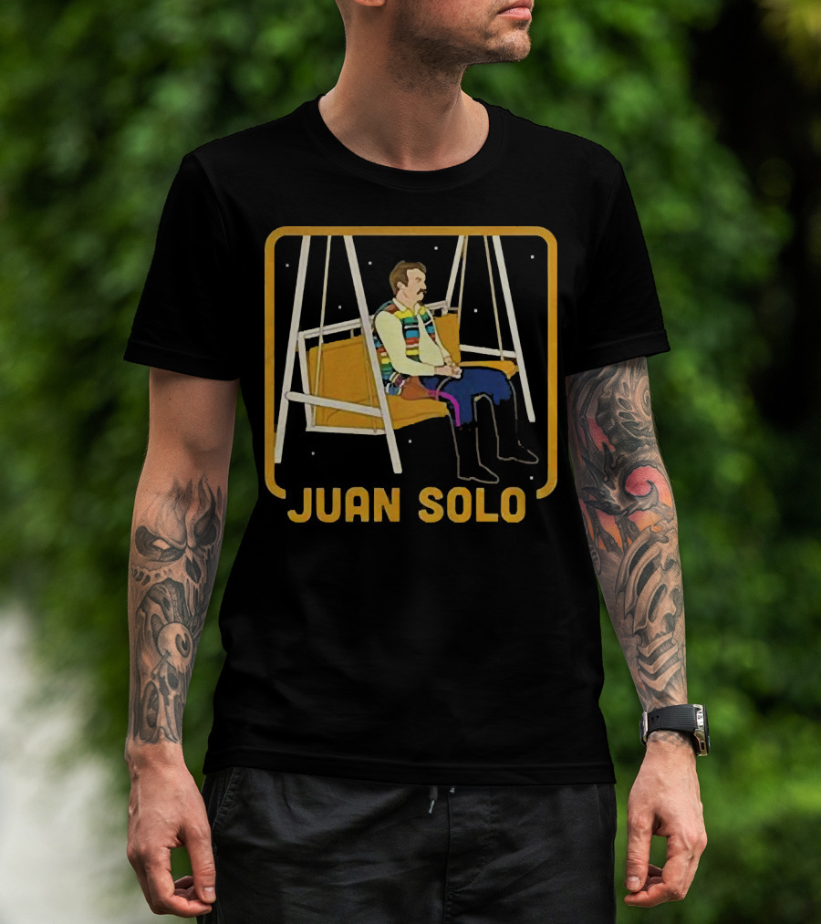Juan Solo Star Wars Parody Character On Swing T-Shirt