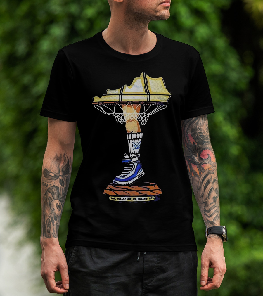 Kentucky Basketball Shoe Leg Lamp With State Map And Hoop T-Shirt