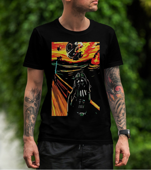 Star Wars Darth Vader The Scream Death Star T-Shirt