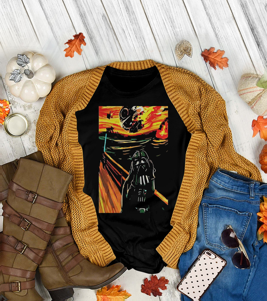Star Wars Darth Vader The Scream Death Star T-Shirt