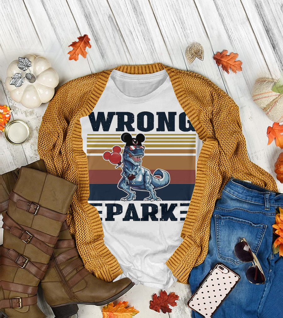 Wrong Park Dinosaur Rex Mickey Balloon T-Shirt