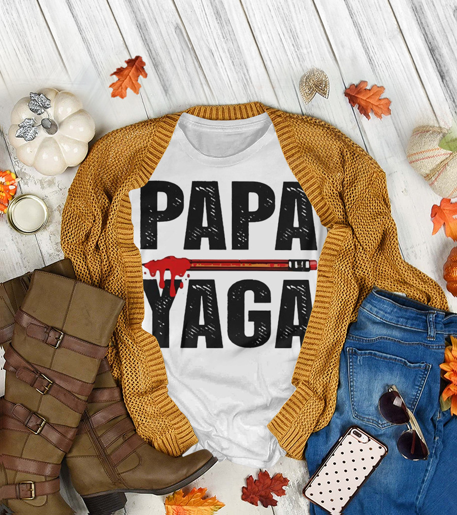 Pencil Papa Yaga Blood Dripping Text T-Shirt