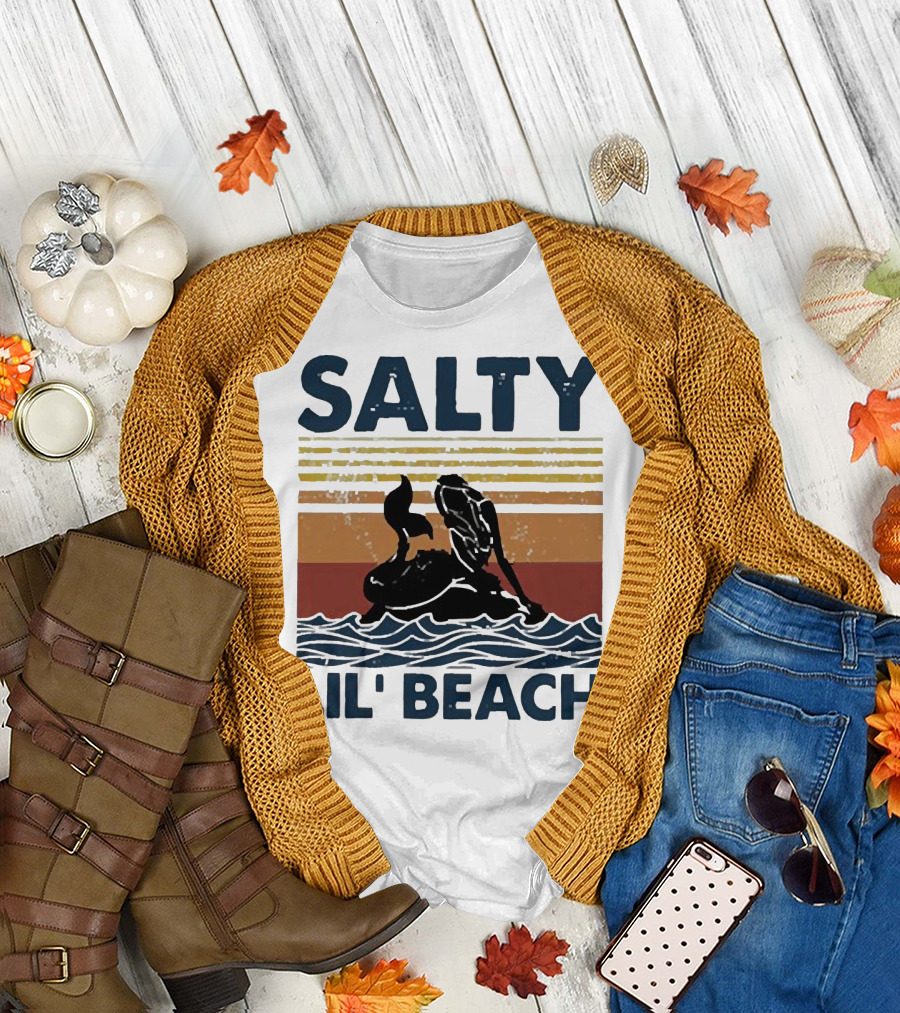 Salty Lil’ Beach Mermaid Vintage Wave T-Shirt