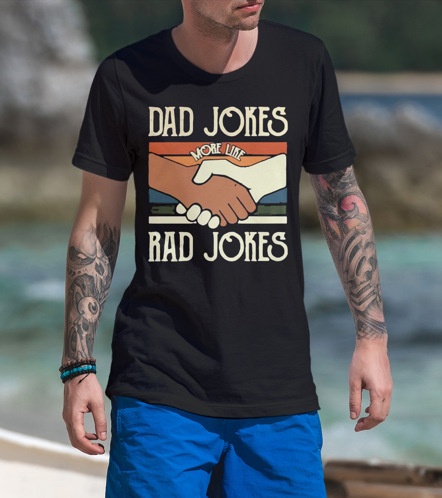 Dad Jokes More Like Rad Jokes Handshake T-Shirt