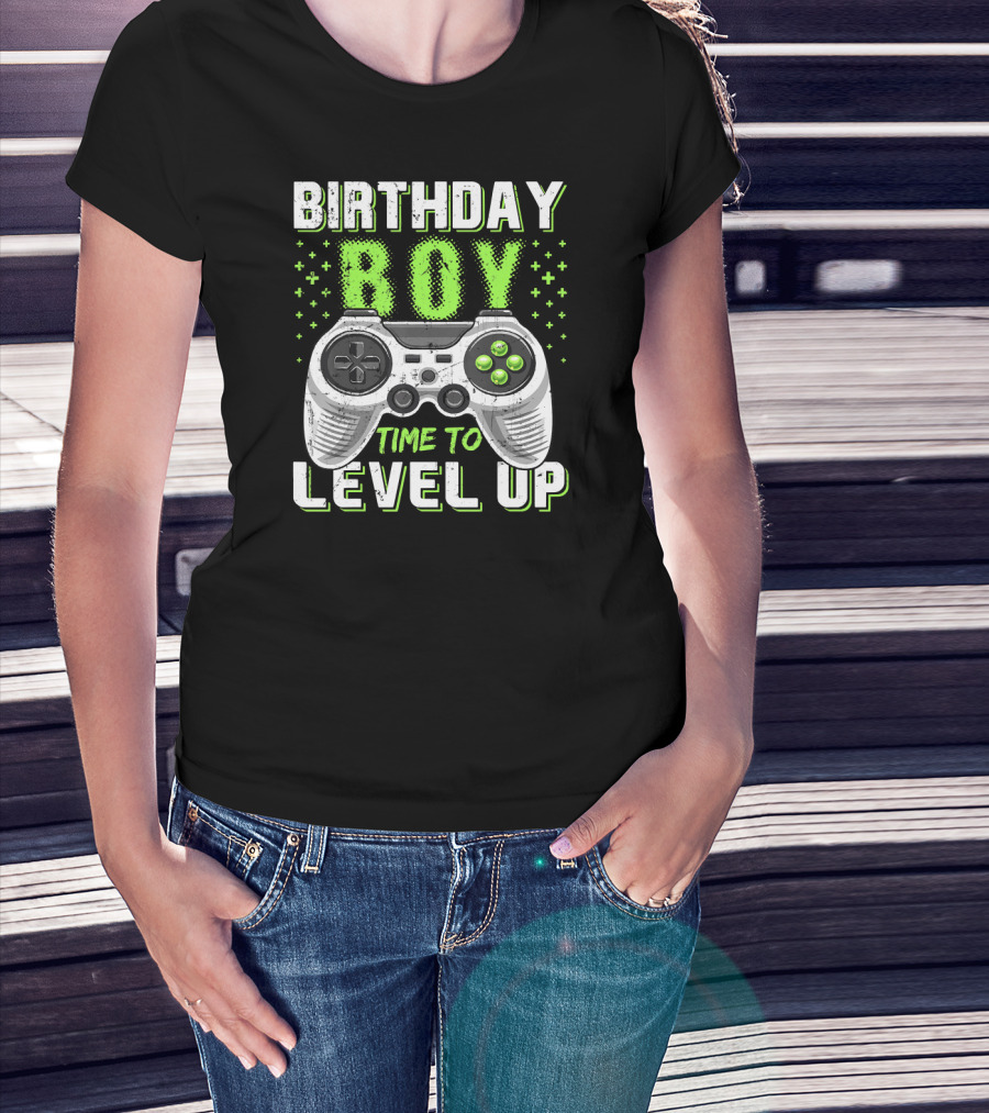 Birthday Boy Time To Level Up Video Game Controller T-Shirt