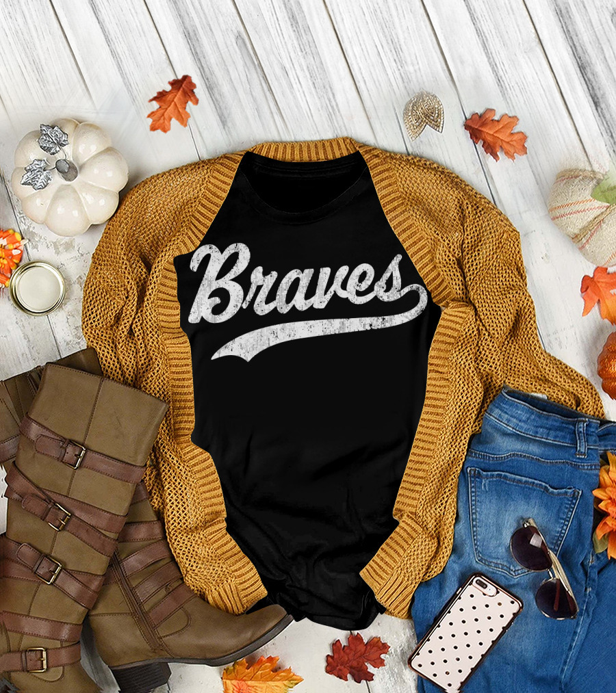 Braves Vintage Sports Script T-Shirt