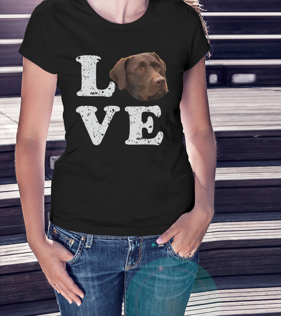 Love My Chocolate Lab Labrador Retriever Dog T-Shirt
