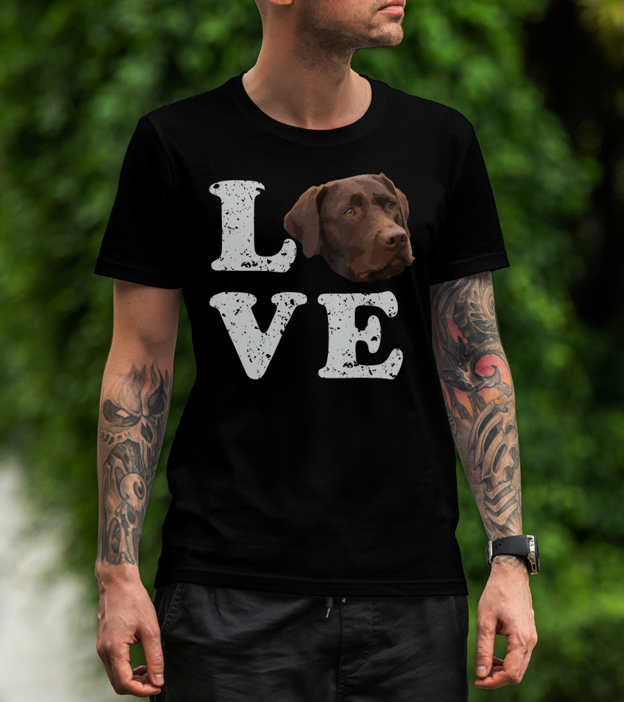Love My Chocolate Lab Labrador Retriever Dog T-Shirt