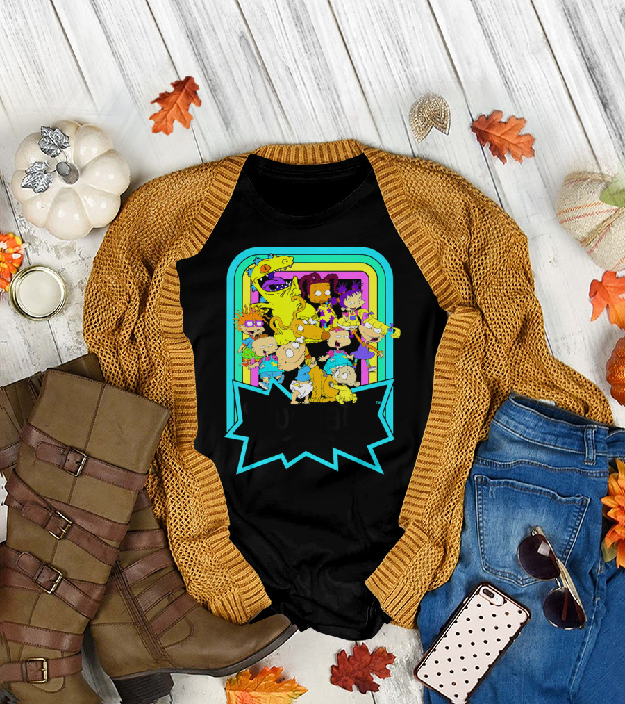 Rugrats Neon Rainbow Reptar Friends Nickelodeon T-Shirt